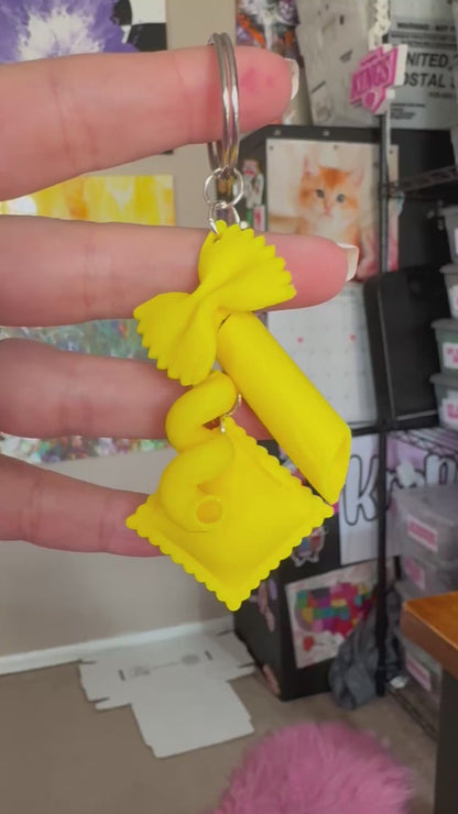 Pasta Noodle Keychain