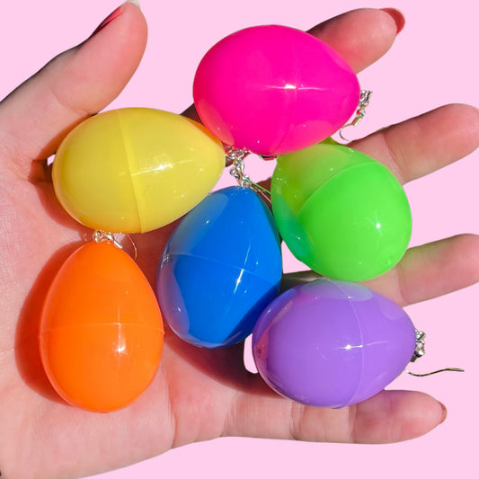 Functional Neon Egg Earrings