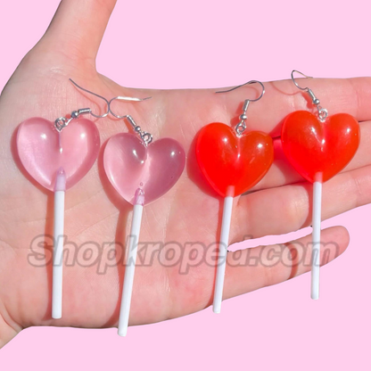 Heart Lollipop Earrings