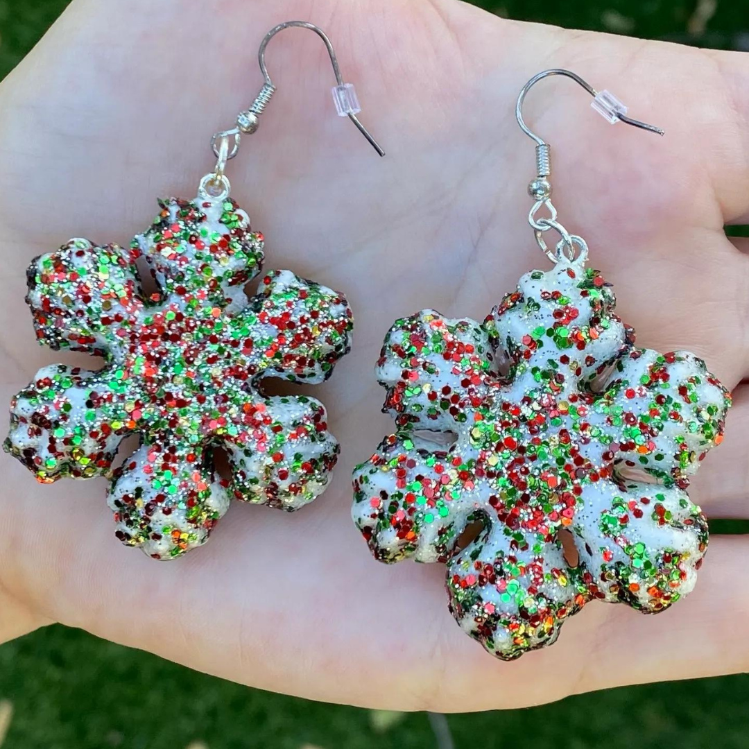 Snowflake Sugar Cookie Earrings
