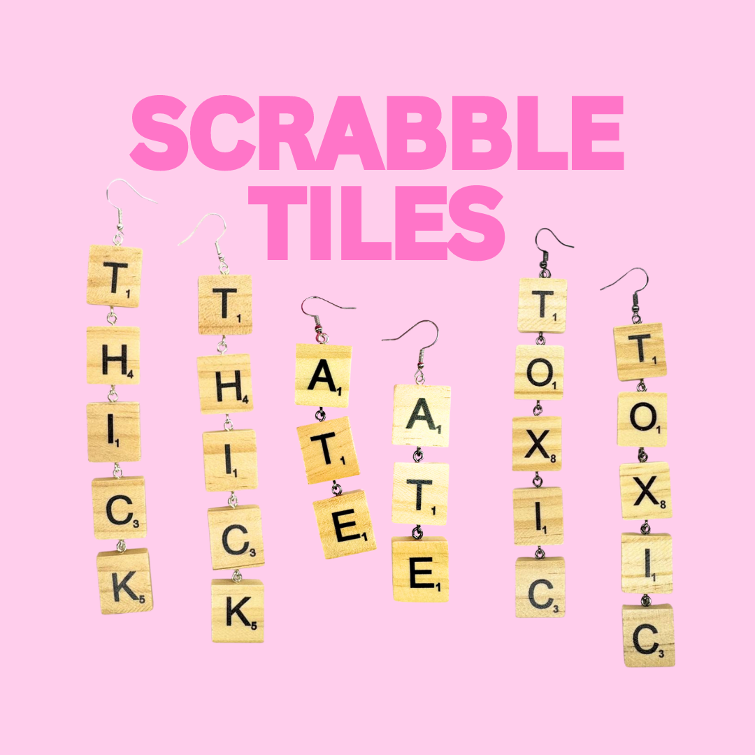 Scrabble Tile Earrings