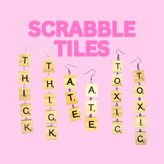 Scrabble Tile Earrings